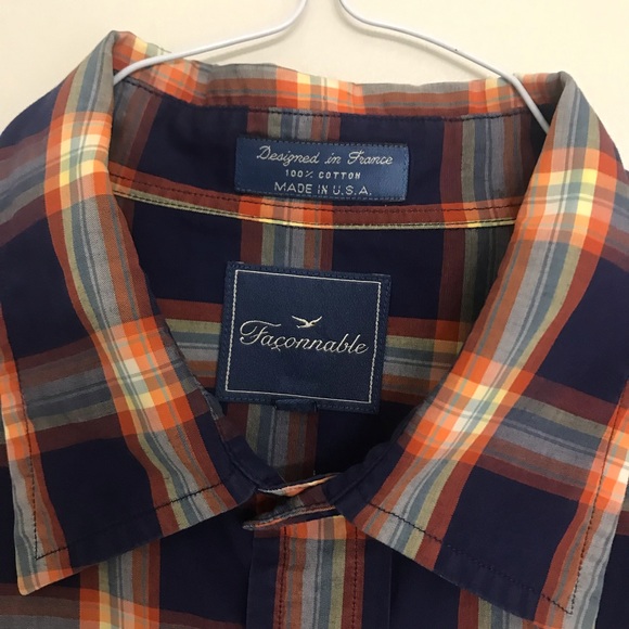 Façonnable checkered short sleeve button up shirt - Picture 5 of 8